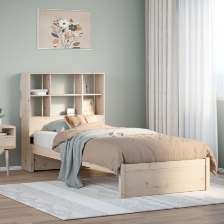 vidaXL Bücherregalbett ohne Matratze 75x190 cm Massivholz Kiefer