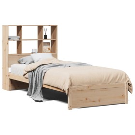 vidaXL Bücherregalbett ohne Matratze 75x190 cm Massivholz Kiefer