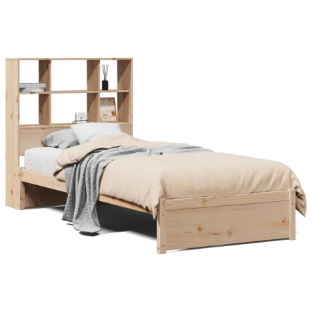 vidaXL Bücherregalbett ohne Matratze 75x190 cm Massivholz Kiefer