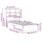 vidaXL Bücherregalbett ohne Matratze 75x190 cm Massivholz Kiefer vidaXL Bücherregalbett ohne Matratze 75x190 cm Massivholz Kiefer