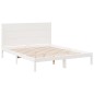 vidaXL Massivholzbett Extra Lang ohne Matratze Weiß 160x210 cm vidaXL Massivholzbett Extra Lang ohne Matratze Weiß 160x210 cm