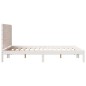 vidaXL Massivholzbett Extra Lang ohne Matratze Weiß 160x210 cm vidaXL Massivholzbett Extra Lang ohne Matratze Weiß 160x210 cm