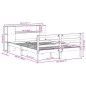 vidaXL Massivholzbett mit Regal ohne Matratze Wachsbraun 140x200 cm vidaXL Massivholzbett mit Regal ohne Matratze Wachsbraun 140x200 cm