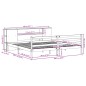 vidaXL Massivholzbett mit Regal ohne Matratze Wachsbraun 200x200 cm vidaXL Massivholzbett mit Regal ohne Matratze Wachsbraun 200x200 cm