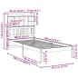 vidaXL Massivholzbett mit Regal ohne Matratze 90x200 cm Kiefer vidaXL Massivholzbett mit Regal ohne Matratze 90x200 cm Kiefer