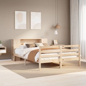 vidaXL Massivholzbett mit Regal ohne Matratze 150x200 cm Kiefernholz