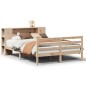vidaXL Massivholzbett mit Regal ohne Matratze 135x190 cm Kiefernholz