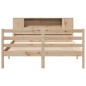 vidaXL Massivholzbett mit Regal ohne Matratze 135x190 cm Kiefernholz
