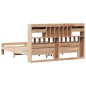 vidaXL Massivholzbett mit Regal ohne Matratze 180x200 cm Kiefernholz vidaXL Massivholzbett mit Regal ohne Matratze 180x200 cm Kiefernholz