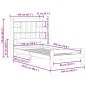 vidaXL Massivholzbett mit Regal ohne Matratze Wachsbraun 100x200 cm vidaXL Massivholzbett mit Regal ohne Matratze Wachsbraun 100x200 cm