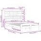 vidaXL Massivholzbett mit Regal ohne Matratze Wachsbraun 135x190 cm vidaXL Massivholzbett mit Regal ohne Matratze Wachsbraun 135x190 cm