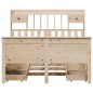 vidaXL Massivholzbett mit Regal ohne Matratze 160x200 cm Kiefernholz vidaXL Massivholzbett mit Regal ohne Matratze 160x200 cm Kiefernholz