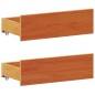 vidaXL Massivholzbett mit Regal ohne Matratze Wachsbraun 160x200 cm vidaXL Massivholzbett mit Regal ohne Matratze Wachsbraun 160x200 cm