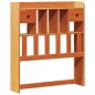 vidaXL Massivholzbett mit Regal ohne Matratze Wachsbraun 100x200 cm vidaXL Massivholzbett mit Regal ohne Matratze Wachsbraun 100x200 cm