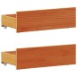 vidaXL Massivholzbett mit Regal ohne Matratze Wachsbraun 100x200 cm vidaXL Massivholzbett mit Regal ohne Matratze Wachsbraun 100x200 cm