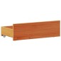 vidaXL Massivholzbett mit Regal ohne Matratze Wachsbraun 100x200 cm vidaXL Massivholzbett mit Regal ohne Matratze Wachsbraun 100x200 cm