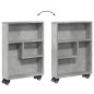 vidaXL Aufbewahrungswagen Schmal Betongrau 48x13x68 cm Holzwerkstoff vidaXL Aufbewahrungswagen Schmal Betongrau 48x13x68 cm Holzwerkstoff