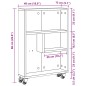 vidaXL Aufbewahrungswagen Schmal Betongrau 48x13x68 cm Holzwerkstoff vidaXL Aufbewahrungswagen Schmal Betongrau 48x13x68 cm Holzwerkstoff