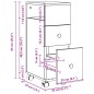 vidaXL Badschrank Schmal mit Rollen Weiß Holzwerkstoff vidaXL Badschrank Schmal mit Rollen Weiß Holzwerkstoff