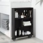 vidaXL Aufbewahrungswagen Schmal Schwarz 48x13x68 cm Holzwerkstoff vidaXL Aufbewahrungswagen Schmal Schwarz 48x13x68 cm Holzwerkstoff