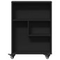 vidaXL Aufbewahrungswagen Schmal Schwarz 48x13x68 cm Holzwerkstoff vidaXL Aufbewahrungswagen Schmal Schwarz 48x13x68 cm Holzwerkstoff