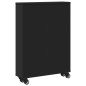 vidaXL Aufbewahrungswagen Schmal Schwarz 48x13x68 cm Holzwerkstoff vidaXL Aufbewahrungswagen Schmal Schwarz 48x13x68 cm Holzwerkstoff