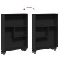 vidaXL Aufbewahrungswagen Schmal Schwarz 48x13x68 cm Holzwerkstoff vidaXL Aufbewahrungswagen Schmal Schwarz 48x13x68 cm Holzwerkstoff