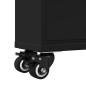 vidaXL Aufbewahrungswagen Schmal Schwarz 48x13x68 cm Holzwerkstoff vidaXL Aufbewahrungswagen Schmal Schwarz 48x13x68 cm Holzwerkstoff