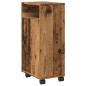 vidaXL Badschrank Schmal mit Rollen Altholz-Optik Holzwerkstoff vidaXL Badschrank Schmal mit Rollen Altholz-Optik Holzwerkstoff