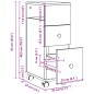 vidaXL Badschrank Schmal mit Rollen Altholz-Optik Holzwerkstoff vidaXL Badschrank Schmal mit Rollen Altholz-Optik Holzwerkstoff