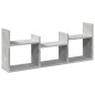 vidaXL Wandschrank 100x18x40 cm Betongrau Holzwerkstoff vidaXL Wandschrank 100x18x40 cm Betongrau Holzwerkstoff