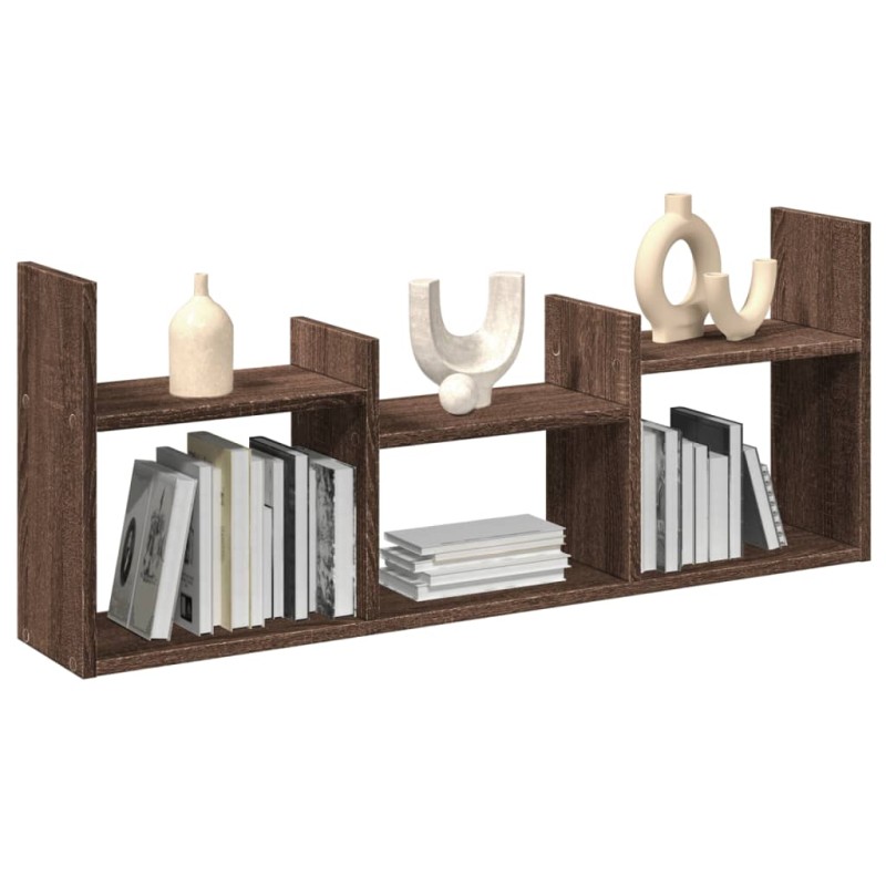 vidaXL Wandschrank 100x18x40 cm Braun Eichen-Optik Holzwerkstoff vidaXL Wandschrank 100x18x40 cm Braun Eichen-Optik Holzwerkstoff