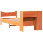 vidaXL Massivholzbett ohne Matratze Wachsbraun 90x200 Kiefernholz vidaXL Massivholzbett ohne Matratze Wachsbraun 90x200 Kiefernholz