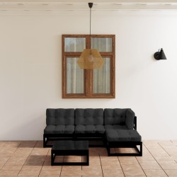 vidaXL 5-tlg. Garten-Lounge-Set mit Kissen Massivholz Kiefer