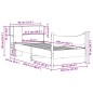 vidaXL Massivholzbett ohne Matratze Wachsbraun 90x200 Kiefernholz vidaXL Massivholzbett ohne Matratze Wachsbraun 90x200 Kiefernholz