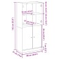 vidaXL Highboard mit Türen Artisan-Eiche 68x37x142 cm Holzwerkstoff vidaXL Highboard mit Türen Artisan-Eiche 68x37x142 cm Holzwerkstoff