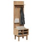 vidaXL Flurgarderobe OTTA 50x40x160 cm Massivholz Kiefer vidaXL Flurgarderobe OTTA 50x40x160 cm Massivholz Kiefer
