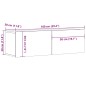 vidaXL TV-Wandschrank Altholz-Optik 100x30x30 cm Holzwerkstoff vidaXL TV-Wandschrank Altholz-Optik 100x30x30 cm Holzwerkstoff