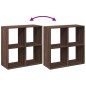 vidaXL Raumteiler-Bücherregal Braun Eichen-Optik 69,5x29x69,5 cm vidaXL Raumteiler-Bücherregal Braun Eichen-Optik 69,5x29x69,5 cm