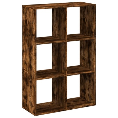 vidaXL Raumteiler-Bücherregal Räuchereiche 69,5x29x103,5 cm
