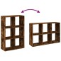 vidaXL Raumteiler-Bücherregal Räuchereiche 69,5x29x103,5 cm vidaXL Raumteiler-Bücherregal Räuchereiche 69,5x29x103,5 cm