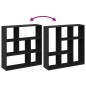 vidaXL Raumteiler-Bücherregal Schwarz 102x29x103,5 cm Holzwerkstoff vidaXL Raumteiler-Bücherregal Schwarz 102x29x103,5 cm Holzwerkstoff