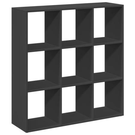 vidaXL Raumteiler-Bücherregal Schwarz 102x29x103,5 cm Holzwerkstoff