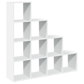 vidaXL Raumteiler-Bücherregal 4 Stufen Weiß 131,5x29x131,5 cm