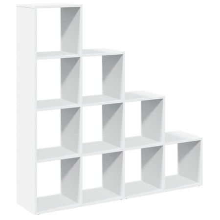 vidaXL Raumteiler-Bücherregal 4 Stufen Weiß 131,5x29x131,5 cm