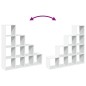 vidaXL Raumteiler-Bücherregal 4 Stufen Weiß 131,5x29x131,5 cm vidaXL Raumteiler-Bücherregal 4 Stufen Weiß 131,5x29x131,5 cm
