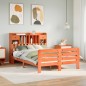 vidaXL Massivholzbett mit Regal ohne Matratze Wachsbraun 140x190 cm vidaXL Massivholzbett mit Regal ohne Matratze Wachsbraun 140x190 cm