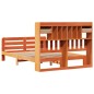 vidaXL Massivholzbett mit Regal ohne Matratze Wachsbraun 140x190 cm vidaXL Massivholzbett mit Regal ohne Matratze Wachsbraun 140x190 cm