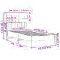 vidaXL Massivholzbett mit Regal ohne Matratze Wachsbraun 100x200 cm vidaXL Massivholzbett mit Regal ohne Matratze Wachsbraun 100x200 cm