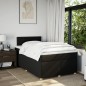vidaXL Boxspringbett mit Matratze Schwarz 120x190 cm Stoff vidaXL Boxspringbett mit Matratze Schwarz 120x190 cm Stoff